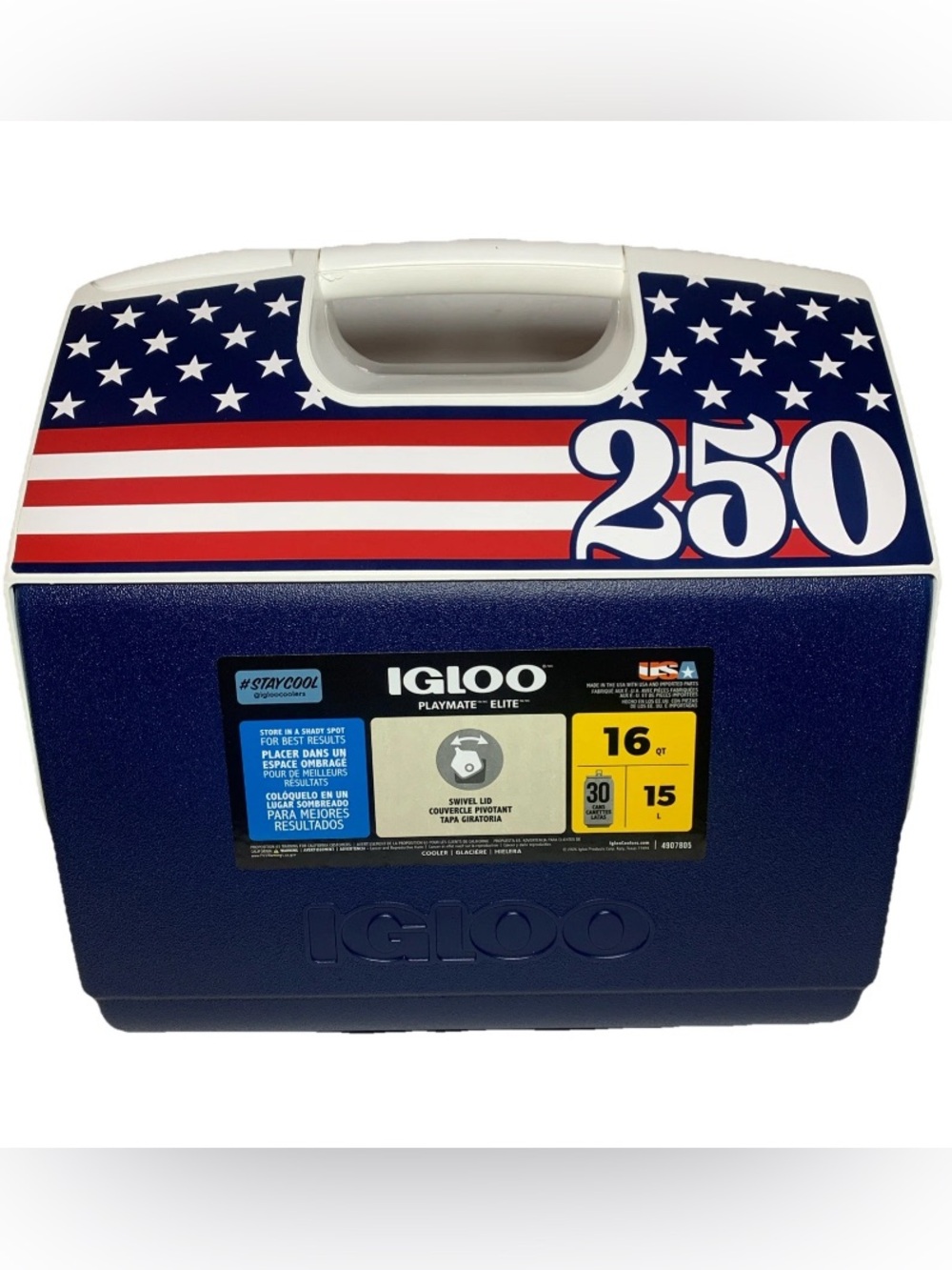 Igloo Playmate Elite 16 Qt Cooler USA 250 Flag Limited Edition NWT